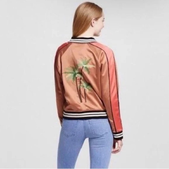 MOSSIMO Embroidered Varsity Bomber Jacket - Picture 2 of 11